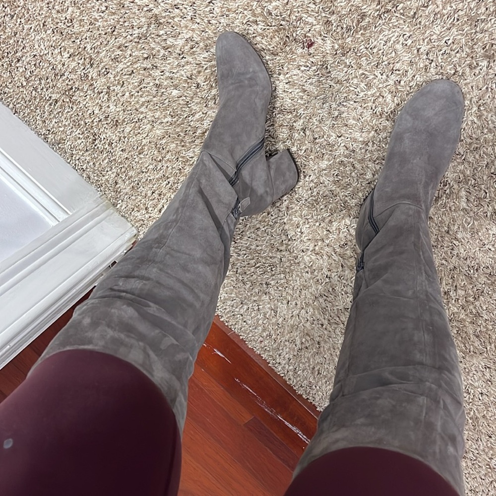 Cole Haan over the knee suede boots - Picture 2 of 6